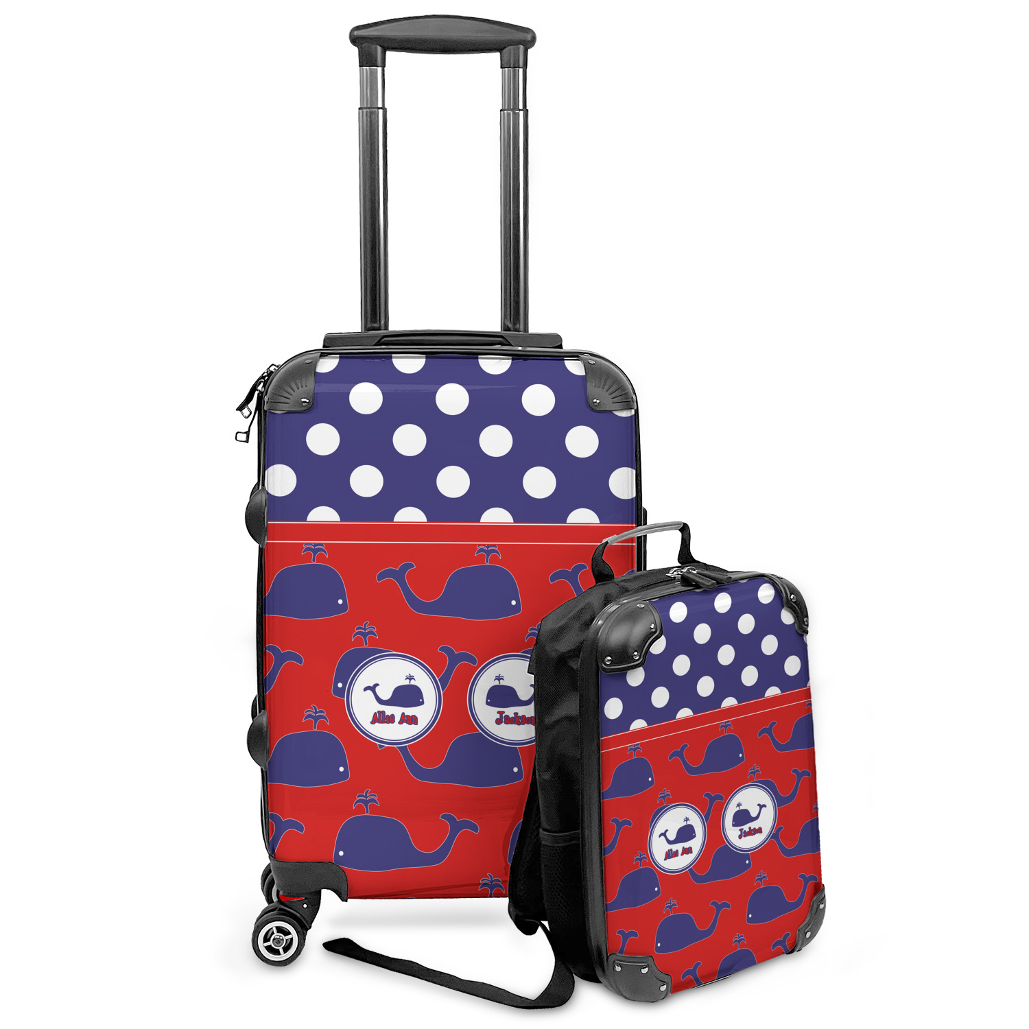 Custom Whale Kids 2-Piece Luggage Set - Suitcase & Backpack