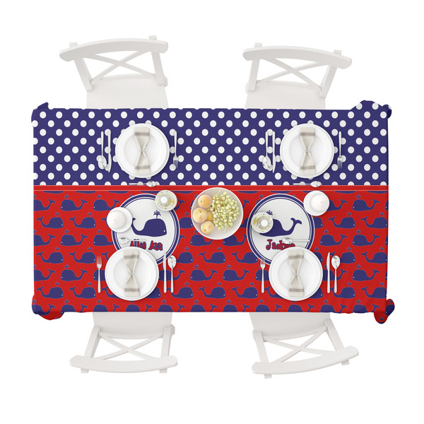 Whale Tablecloths (58"x102") - TOP VIEW