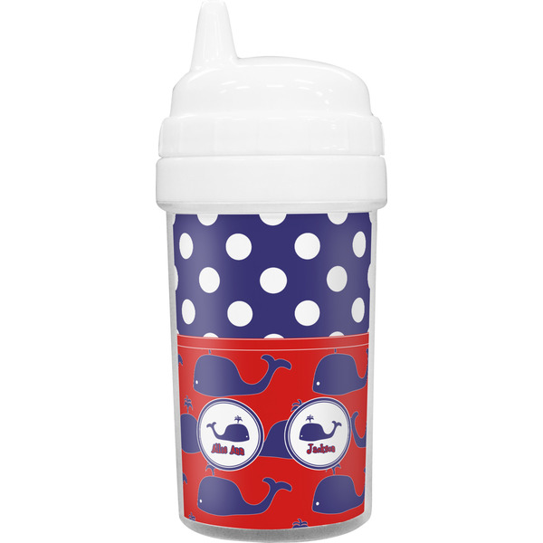 Custom Whale Toddler Sippy Cup (Personalized)