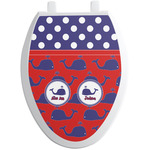 Whale Toilet Seat Decal - Elongated (Personalized)