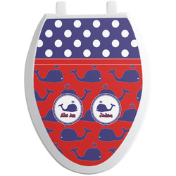 Whale Toilet Seat Decal - Elongated (Personalized)