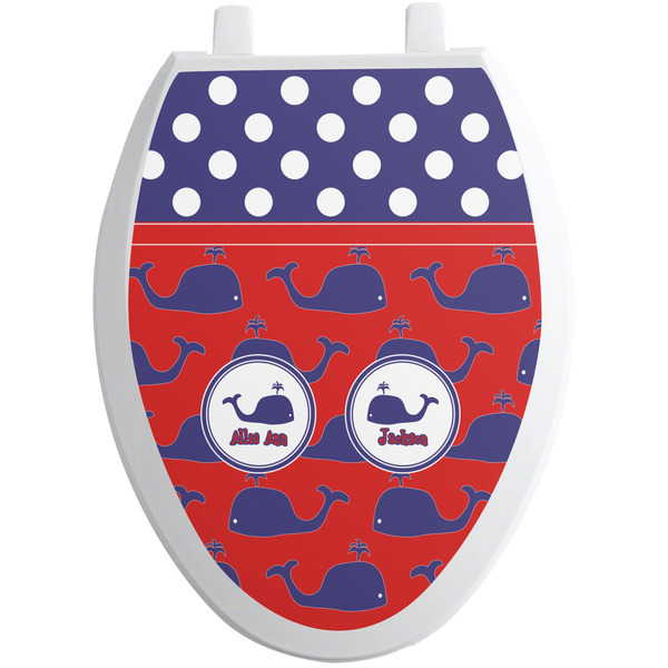 Whale Toilet Seat Decal (Personalized)