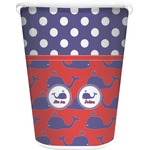 Whale Waste Basket - Single Sided (White) (Personalized)