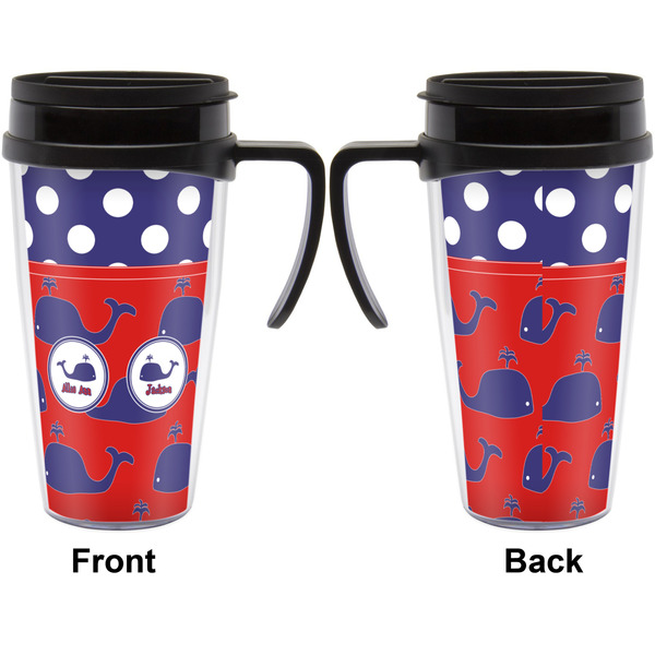 Whale Travel Mug with Black Handle - Approval