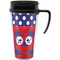 Whale Travel Mug with Black Handle - Front