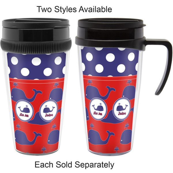 Whale Travel Mugs - with & without Handle