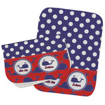 Whale Burp Cloths - Fleece - Set of 2 w/ Name or Text
