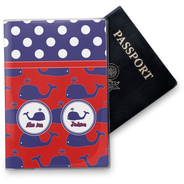 Custom Whale Vinyl Passport Holder (Personalized)