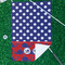 Whale Waffle Weave Golf Towel - In Context