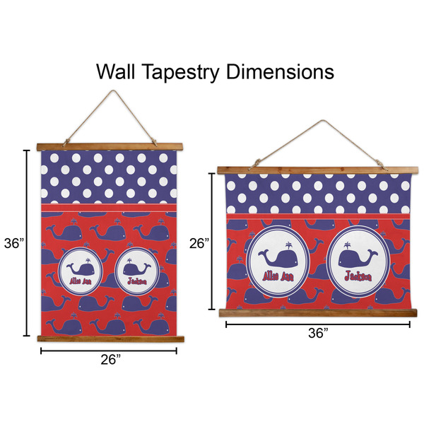 Whale Wall Hanging Tapestries - Parent/Sizing