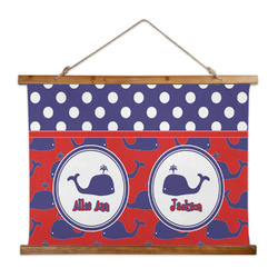 Whale Wall Hanging Tapestry - Wide (Personalized)