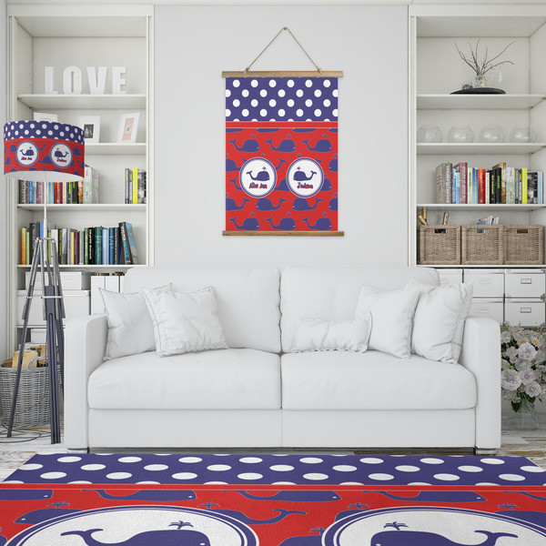 Whale Wall Hanging Tapestry - Portrait - IN CONTEXT