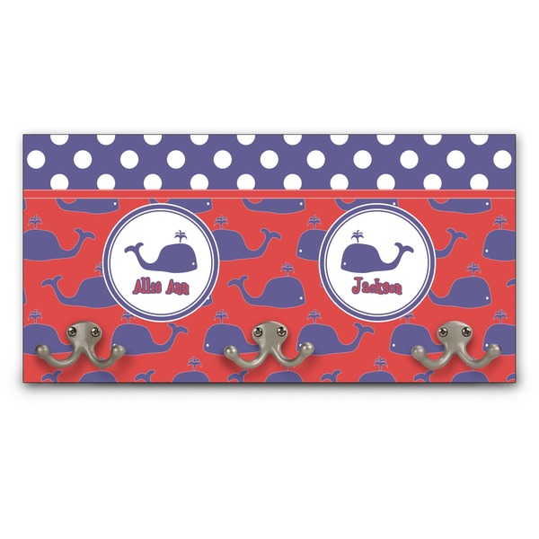 Custom Whale Wall Mounted Coat Rack (Personalized)