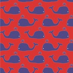 Whale Wallpaper & Surface Covering (Water Activated 24"x 24" Sample)