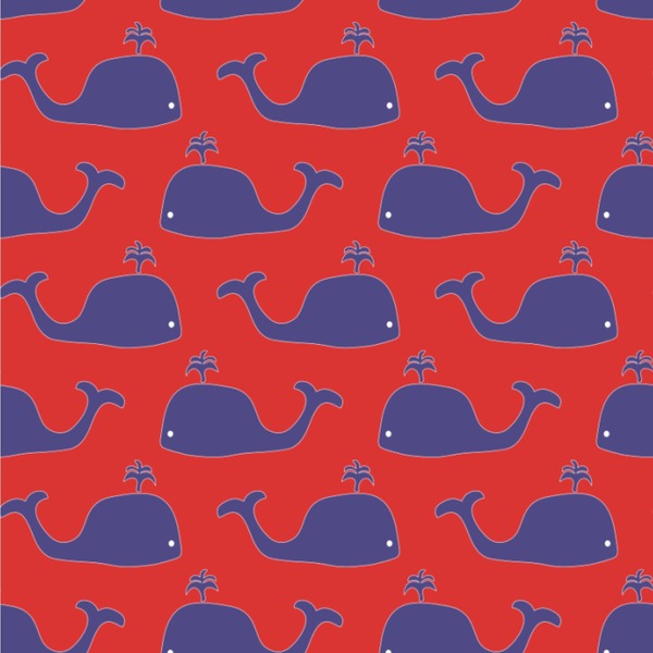 Custom Whale Wallpaper & Surface Covering (Water Activated 24"x 24" Sample)