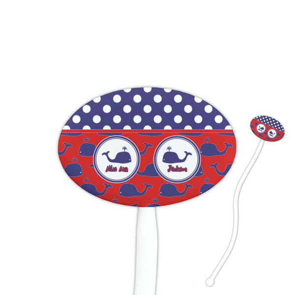 Custom Whale Oval Plastic Stir Sticks (Personalized)