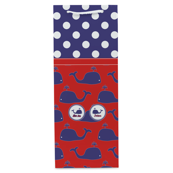 Whale Wine Gift Bag - Gloss - Front