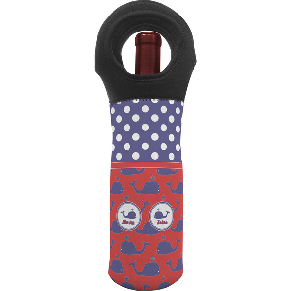 Custom Whale Wine Tote Bag (Personalized)