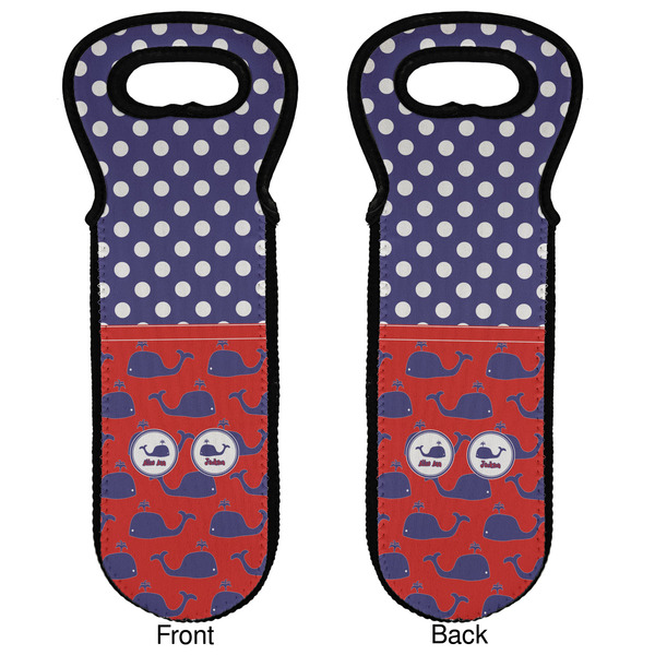 Whale Wine Tote Front & Back