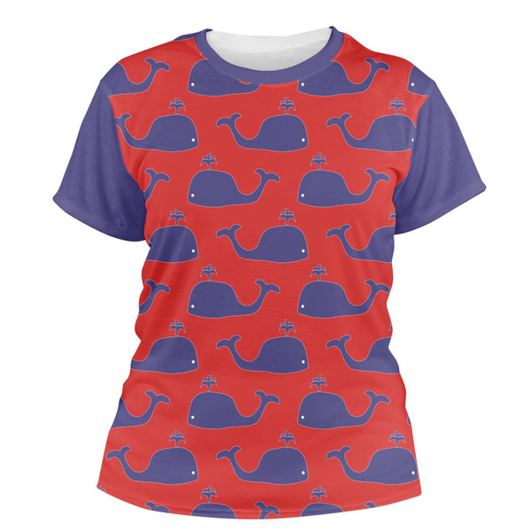 Custom Whale Women's Crew T-Shirt - X Large