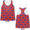 Whale Womens Racerback Tank Tops - Medium - Front and Back
