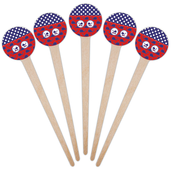 Whale Wooden 4" Food Pick - Round - Fan View