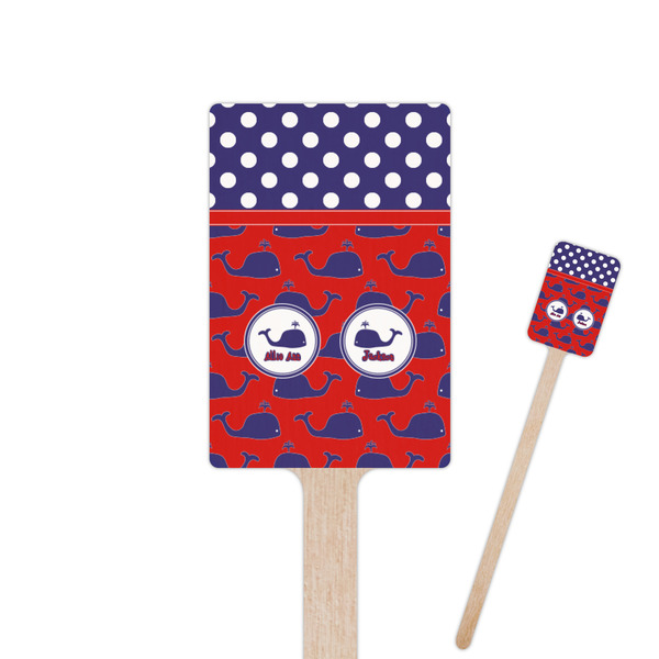 Custom Whale Rectangle Wooden Stir Sticks (Personalized)