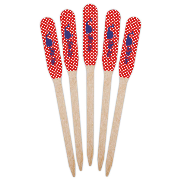 Whale Wooden Food Pick - Paddle - Fan View