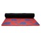 Whale Yoga Mat Rolled up Black Rubber Backing