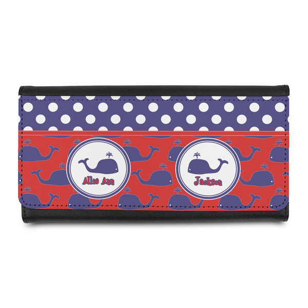 Custom Whale Leatherette Ladies Wallet (Personalized)
