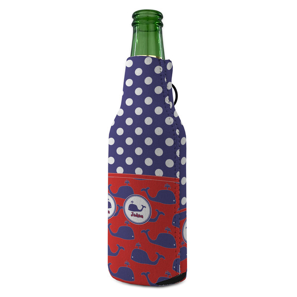 Whale Zipper Bottle Cooler - ANGLE (bottle)