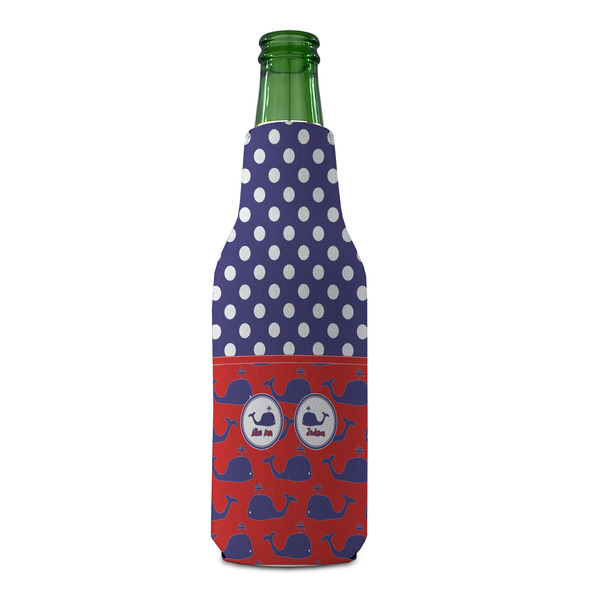 Whale Zipper Bottle Cooler - FRONT (bottle)