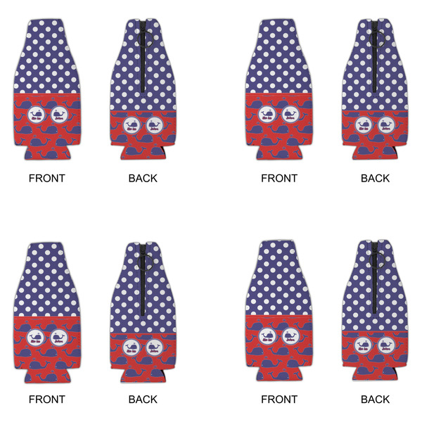 Whale Zipper Bottle Cooler - Set of 4 - APPROVAL