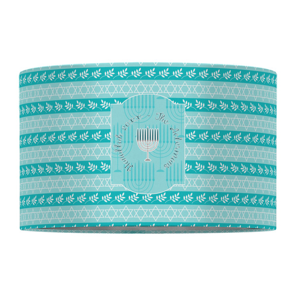 Hanukkah 12" Drum Lampshade - FRONT (Fabric)