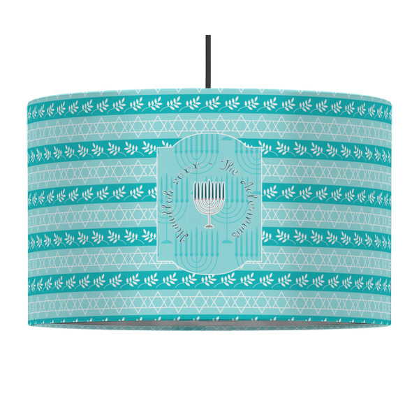Custom Hanukkah 12" Drum Pendant Lamp - Fabric (Personalized)