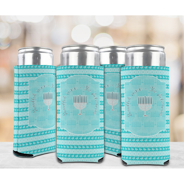 Hanukkah 12oz Tall Can Sleeve - Set of 4 - LIFESTYLE