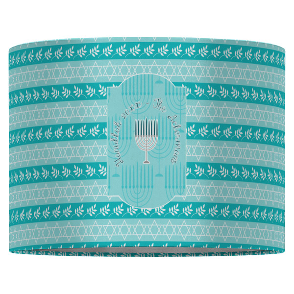 Hanukkah 16" Drum Lampshade - FRONT (Fabric)