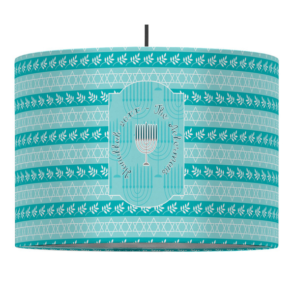 Custom Hanukkah 16" Drum Pendant Lamp - Fabric (Personalized)