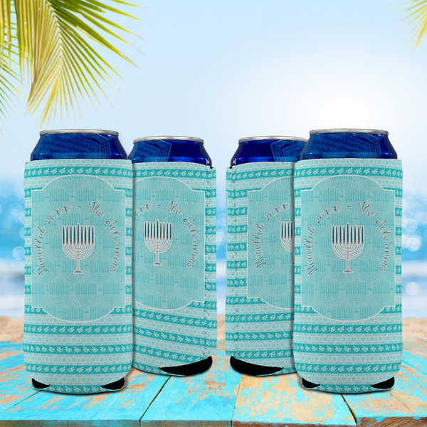 Hanukkah 16oz Can Sleeve - Set of 4 - LIFESTYLE