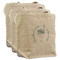 Hanukkah 3 Reusable Cotton Grocery Bags - Front View