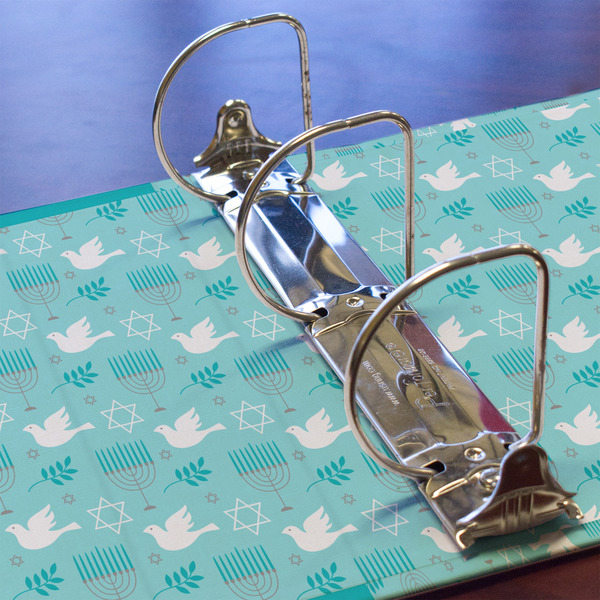 Hanukkah 3 Ring Binders - Full Wrap - 3" - DETAIL