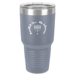 Hanukkah 30 oz Stainless Steel Tumbler - Grey - Single-Sided (Personalized)