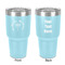 Hanukkah 30 oz Stainless Steel Ringneck Tumbler - Teal - Double Sided - Front & Back