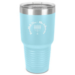 Hanukkah 30 oz Stainless Steel Tumbler - Teal - Single-Sided (Personalized)