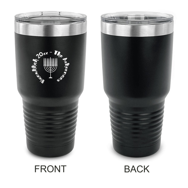 Hanukkah 30 oz Stainless Steel Ringneck Tumblers - Black - Single Sided - APPROVAL