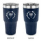 Hanukkah 30 oz Stainless Steel Tumbler - Navy - Double Sided (Personalized)