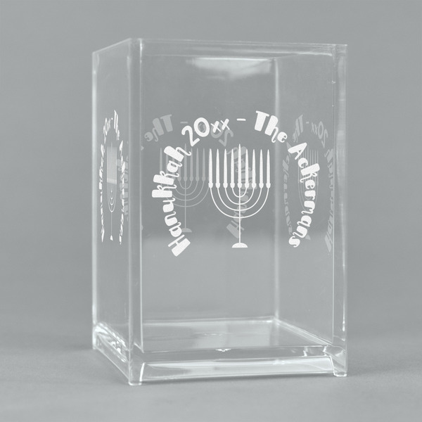 Custom Hanukkah Acrylic Pen Holder (Personalized)