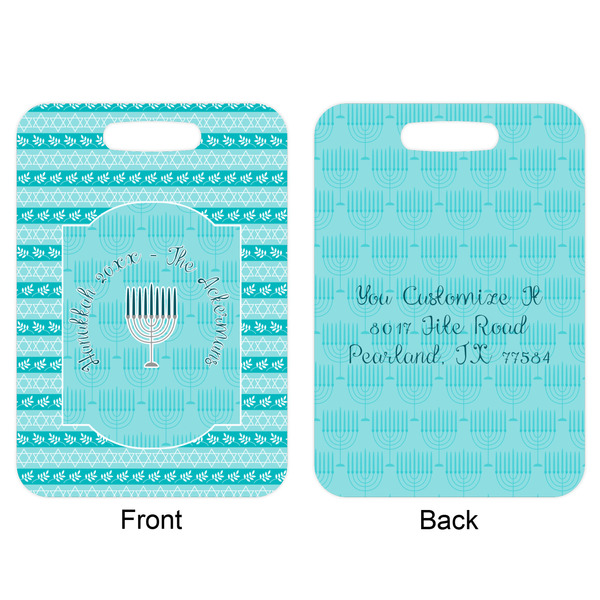 Hanukkah Aluminum Luggage Tag (Front + Back)
