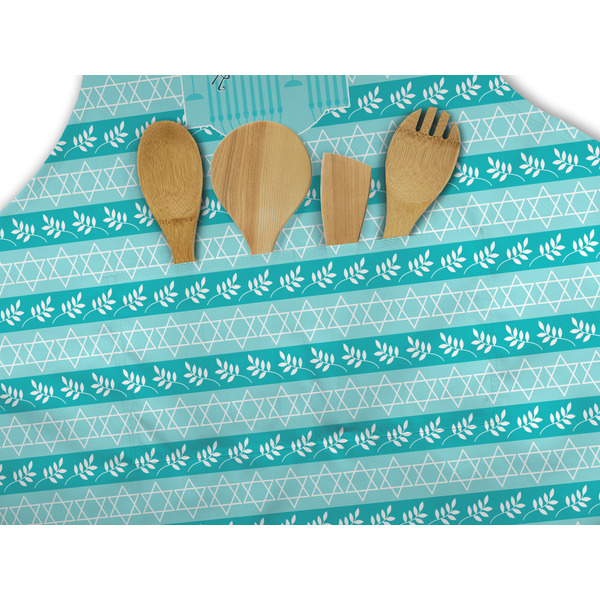 Hanukkah Apron - Pocket Detail with Props