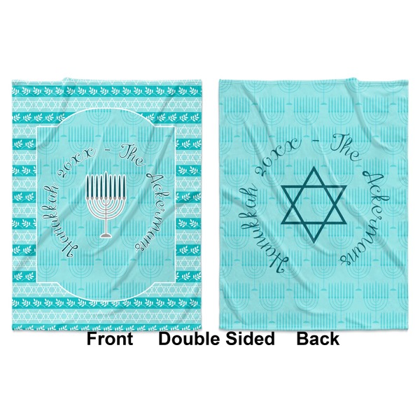 Hanukkah Baby Blanket (Double Sided - Printed Front and Back)